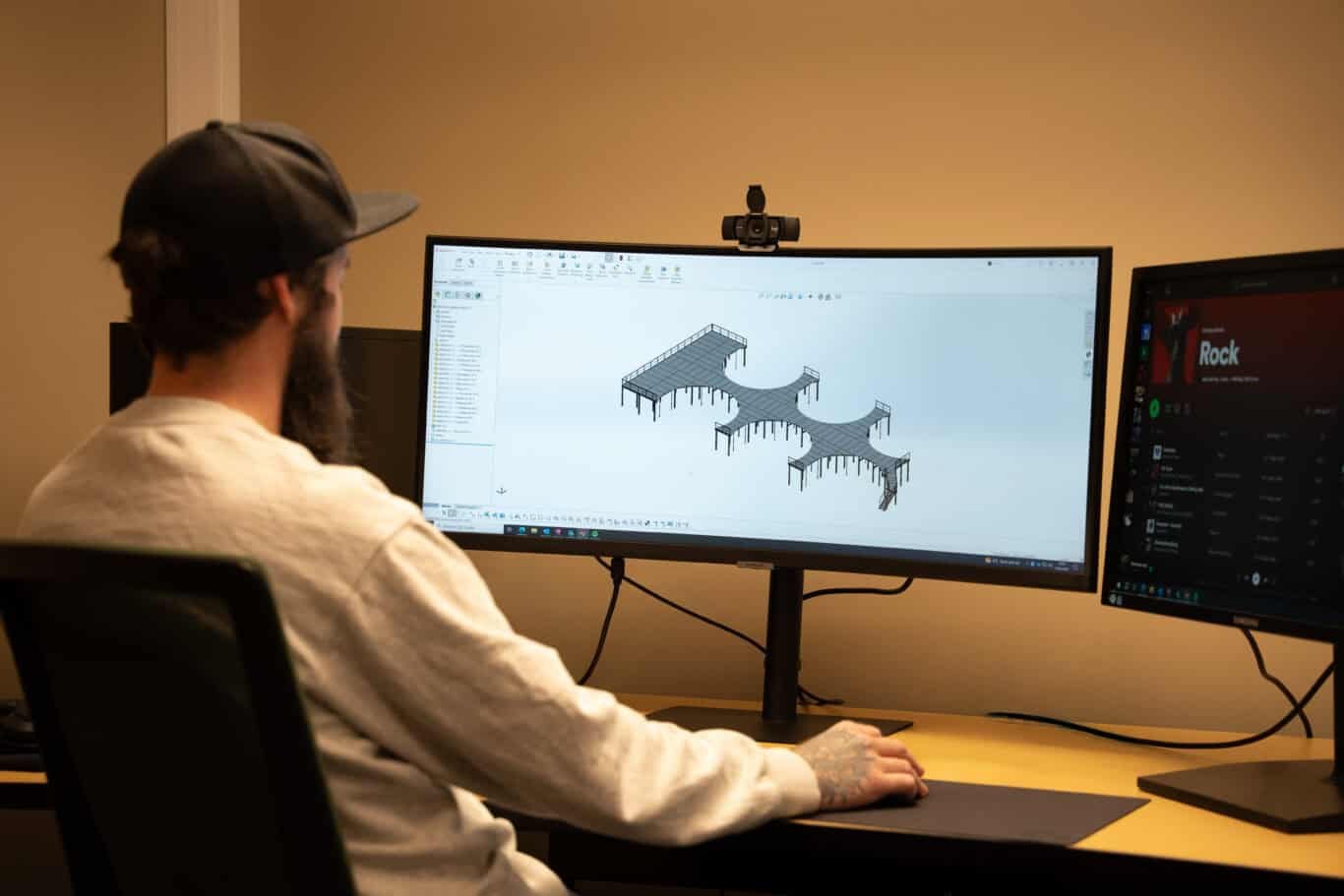 CAD-prosjektering av en glassfiberkonstruksjon