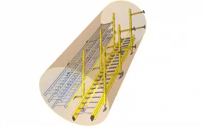 Stair modules with cable support – Tonstad Power Plant