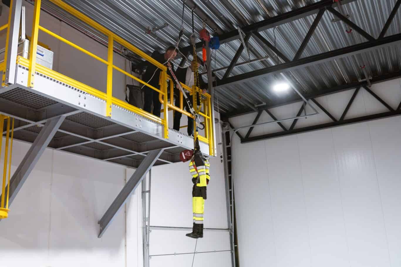 Testrigg for fallsikring til ZAFE AS
