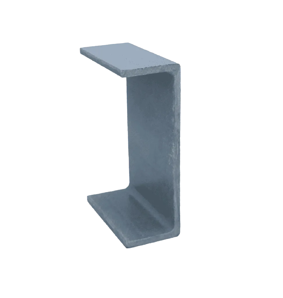 [10370] U-profil 203x76x9,5 mm L=6 m IsoFR P grå RAL 7001 - E23