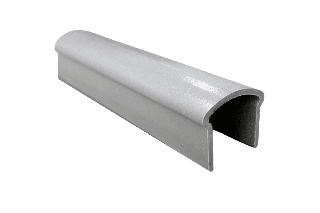 [11401] Handrail C-profile 70x63.5x5 mm L=6 m IsoFR P UV grey RAL 7001 - E23
