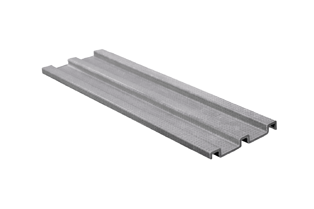[11415] Kick plate 100x3.2 mm L=6 m IsoFR grey RAL 7001 - E23
