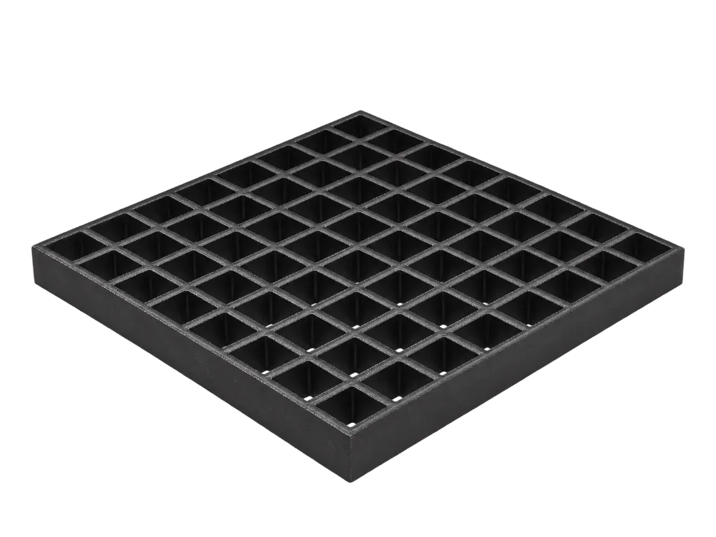 [15023] Gitterrist 38x38x25 mm sort RAL 9004