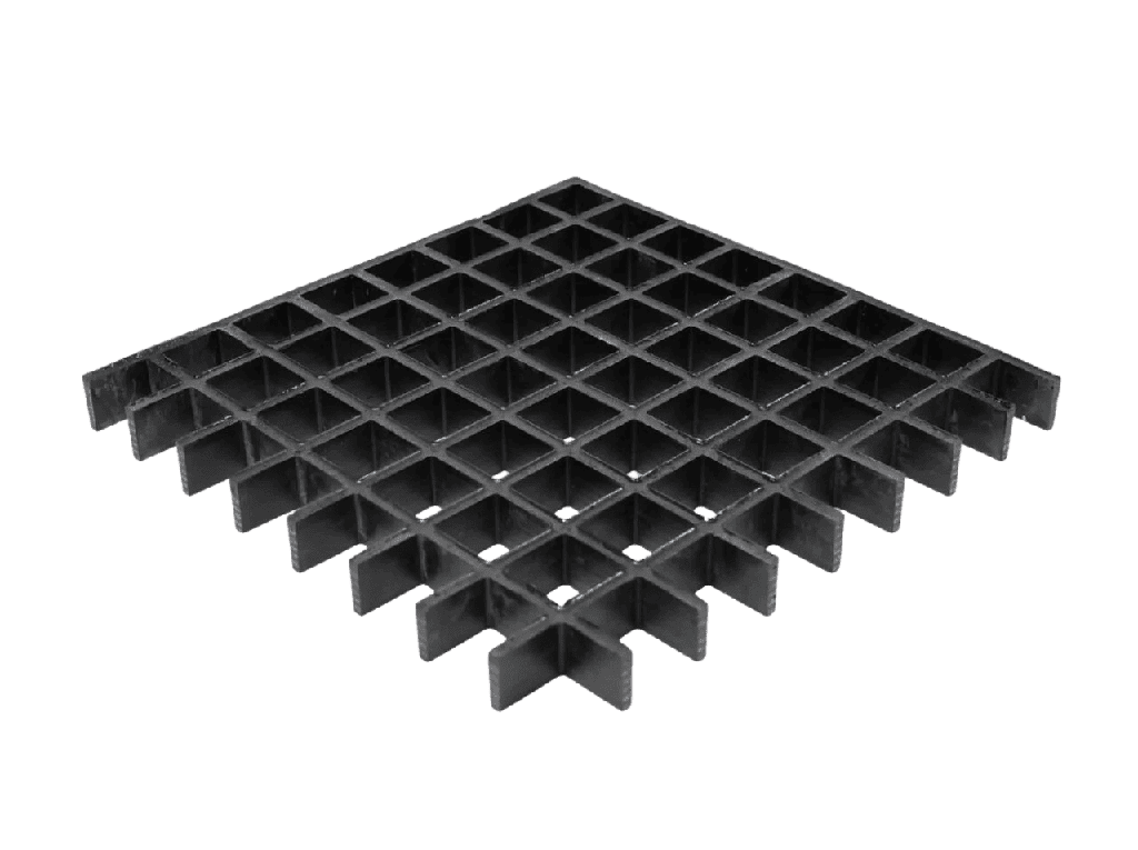 [15023] Gitterrist 38x38x25 mm sort RAL 9004