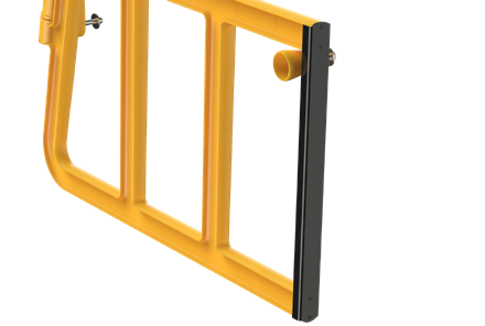 [14515] Double safety gate – black aluminium end cap