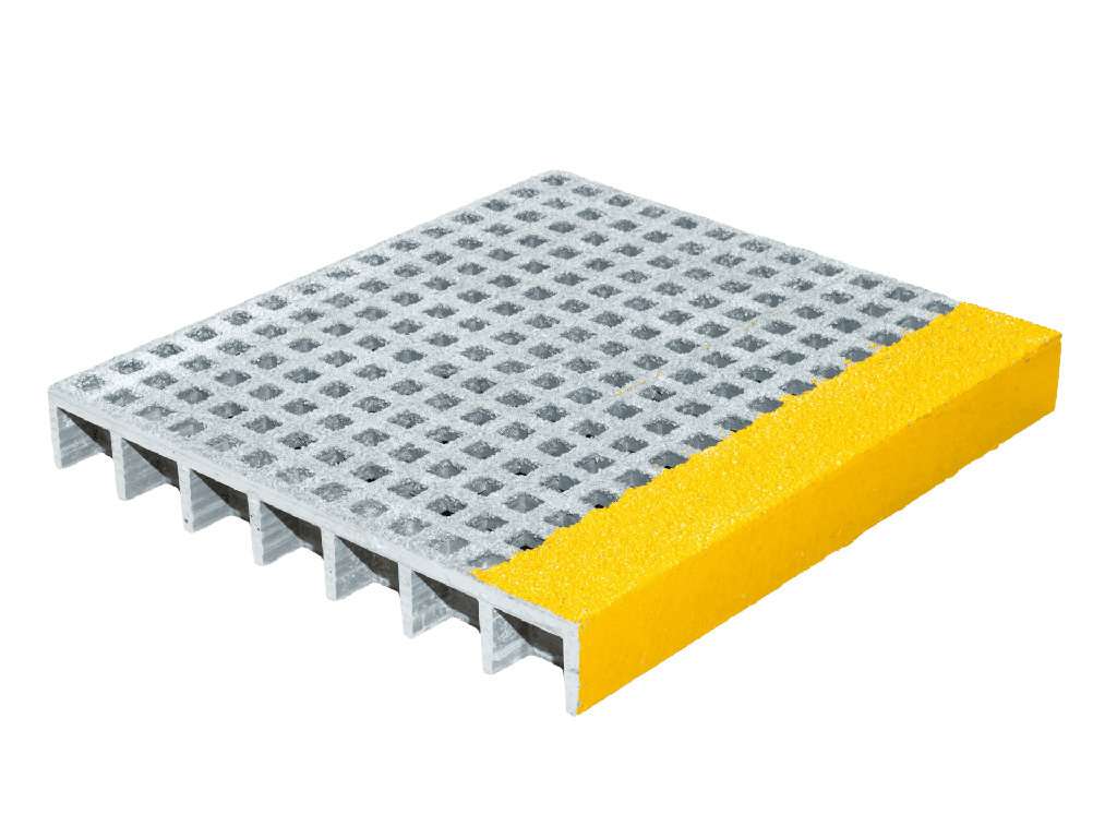 [15903] Stair tread 38x38 mm 19x19 mm grey RAL 7001
