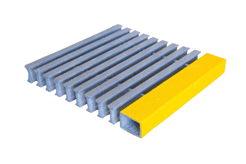 [15910] Stair tread 38/15 mm grey RAL 7001
