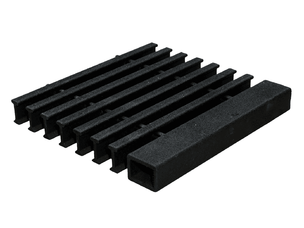 [15911] Stair tread 29/14 mm black RAL 9004 Offshore