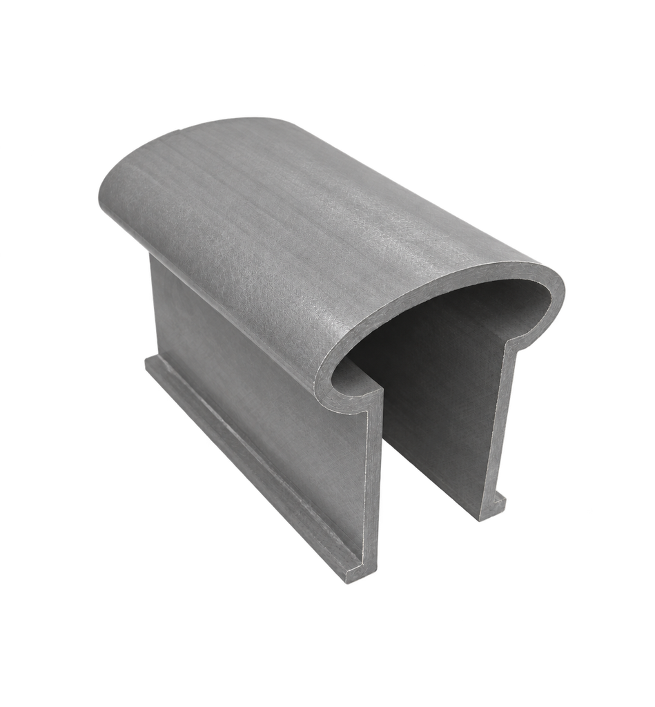 [11405] Handrail C-profile 203x215x12 mm L=6 m IsoFR P grey RAL 7001 - E23