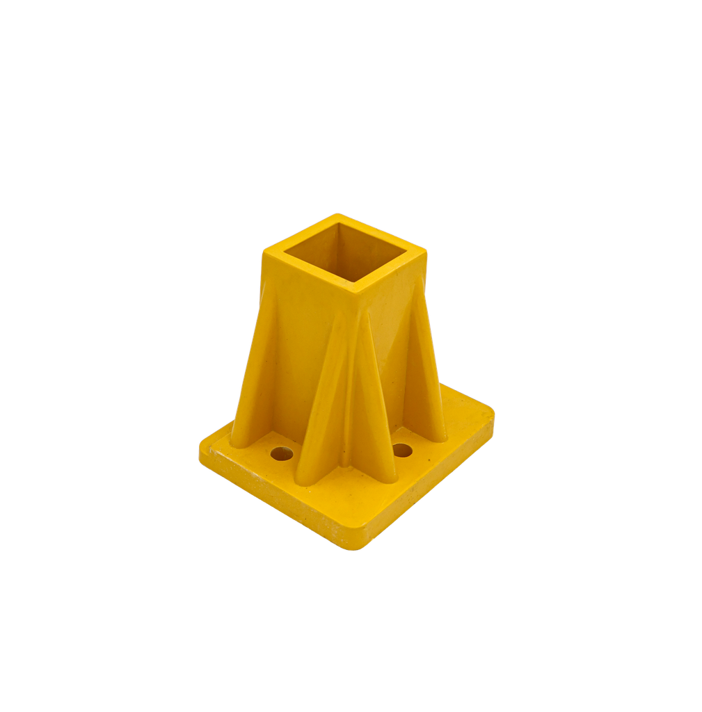 [11421] Foot bracket for 51x51 square tube IsoFR yellow