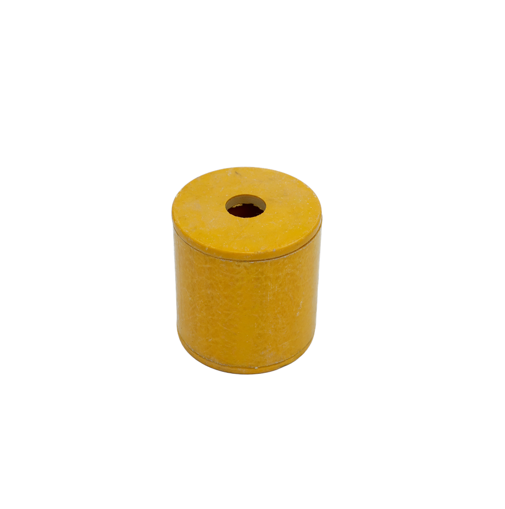 [11427] Spacer Ø48x5 mm senterhull Ø13 L=66,5 mm gul
